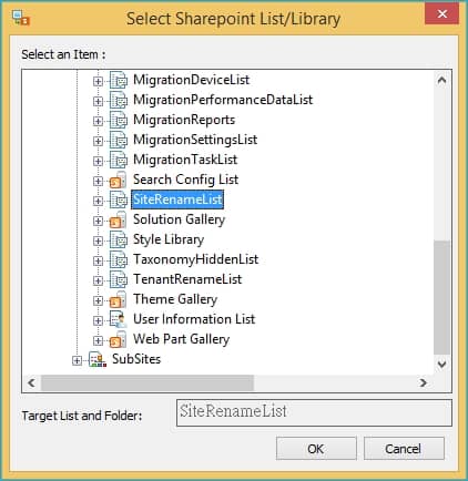 Select list or library